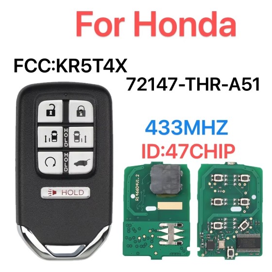 2021-2024 Honda Odyssey / 7-Button Smart Key / PN: 72147-THR-A72 / KR5T4X (AFTERMARKET)